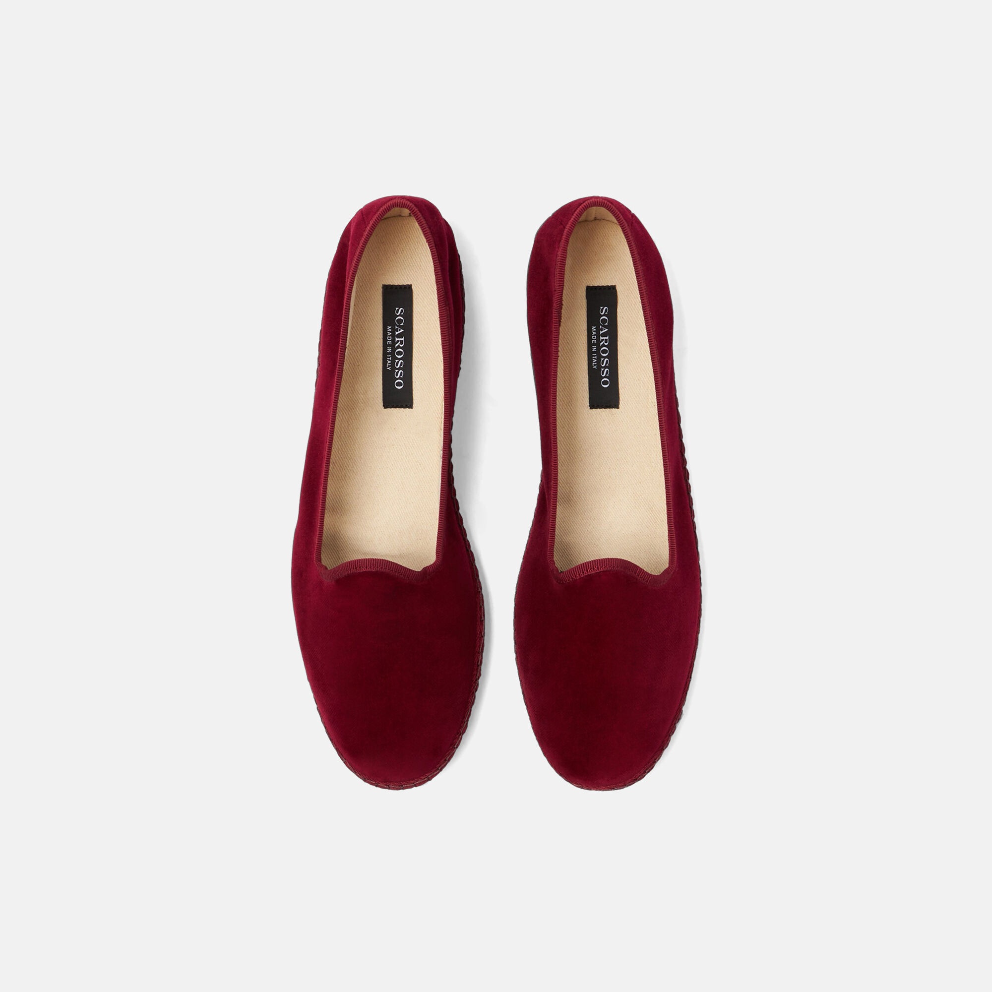 Scarosso Valentino Burgundy Velvet Burgundy - velvet VALENTINOSLIP