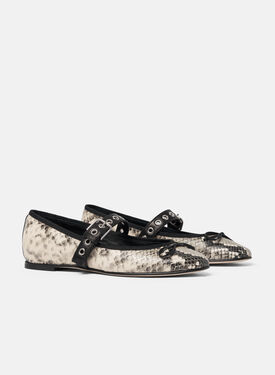 Astrid Python Scarosso: Grey - Python-Print Calf ASTRIDBALL