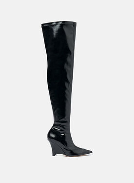 Scarosso Marta I Black Patent Silver - Laminated Calf BLAZINGPUMP