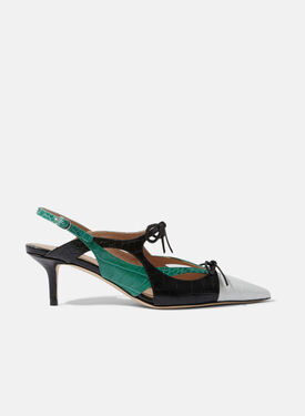 Scarosso Crush Mehrfarbig - Kalbsleder Kroko-Print BLAZINGPUMP