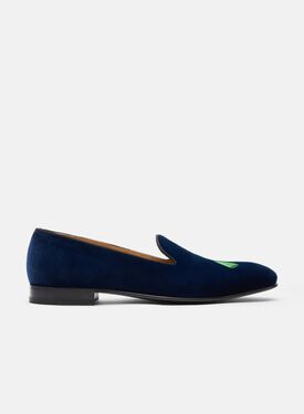 Scarosso Jay Blue Velvet Black - Velvet TOMMYSLIP