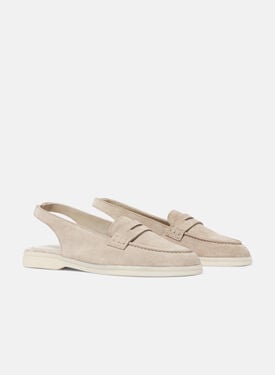 Leila Sand Veloursleder Scarosso: Sand - Veloursleder LEILALOAF