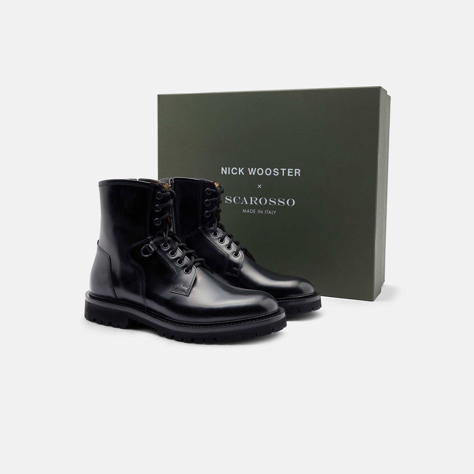 Scarosso Wooster IV Noir Noir - Veau WOOSTERIVBOOT