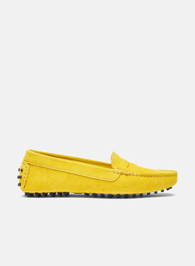 Scarosso Ashley Yellow Suede Cognac - calf MONICALOAF