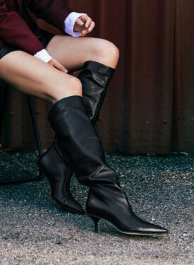 Barbara Black Scarosso: Black - Calf BARBARABOOT