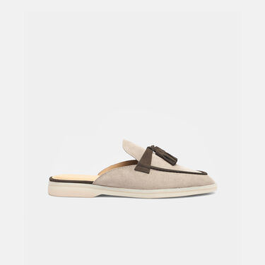Scarosso Lucrezia Sand & Deep Taupe Veloursleder Sand & Deep Taupe - Veloursleder LUCREZIAMULE