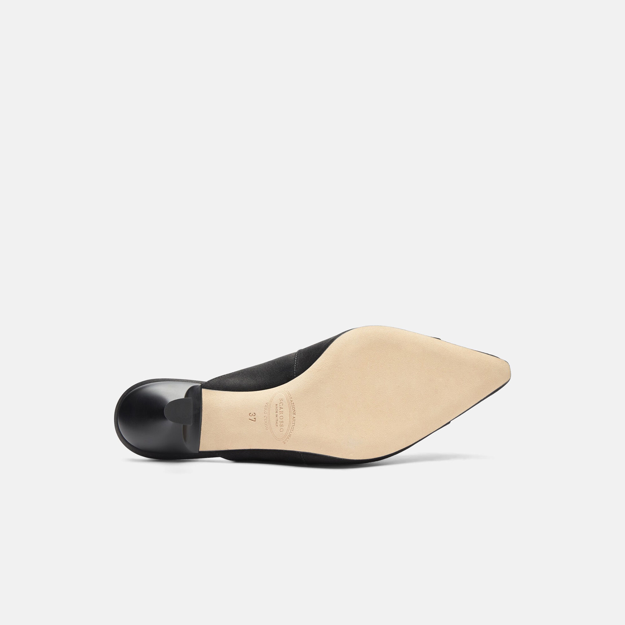 Scarosso Liz Black Black - Silk LIZMULE