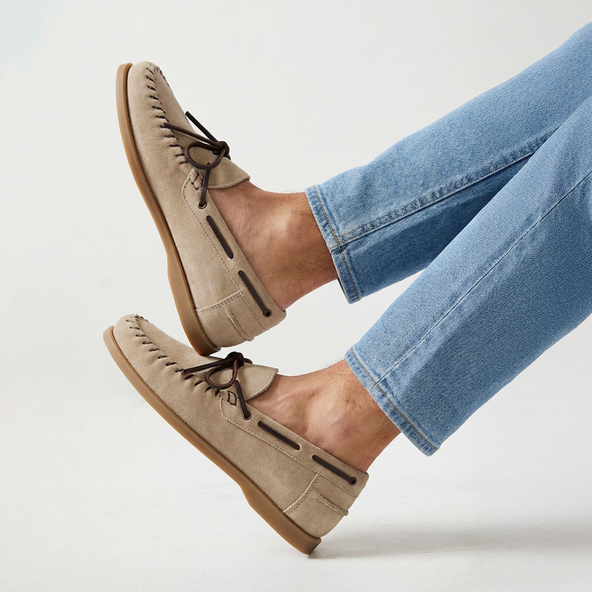 Morgan Sand Stitch Scarosso: Sand - Suede MORGANSBOAT
