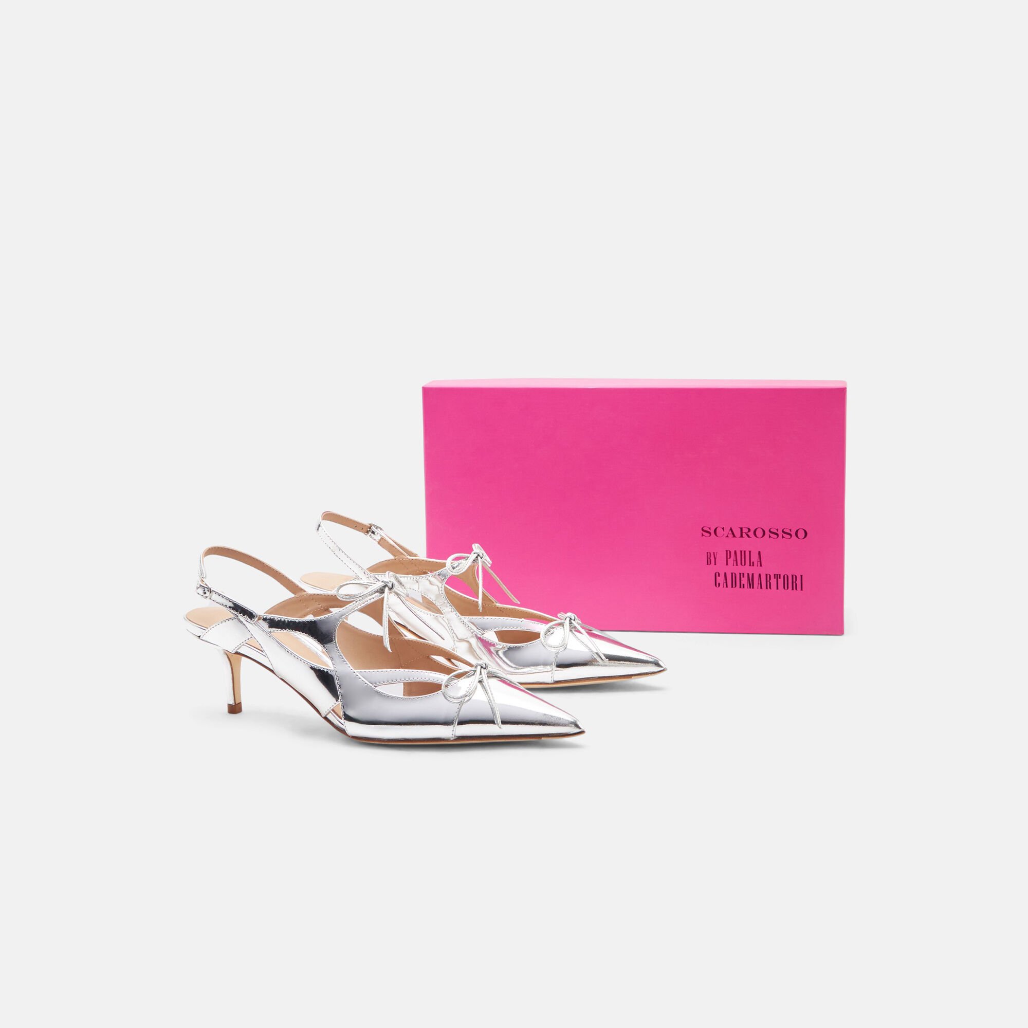 Scarosso Cinderella Silver - Laminated Calf BLAZINGPUMP