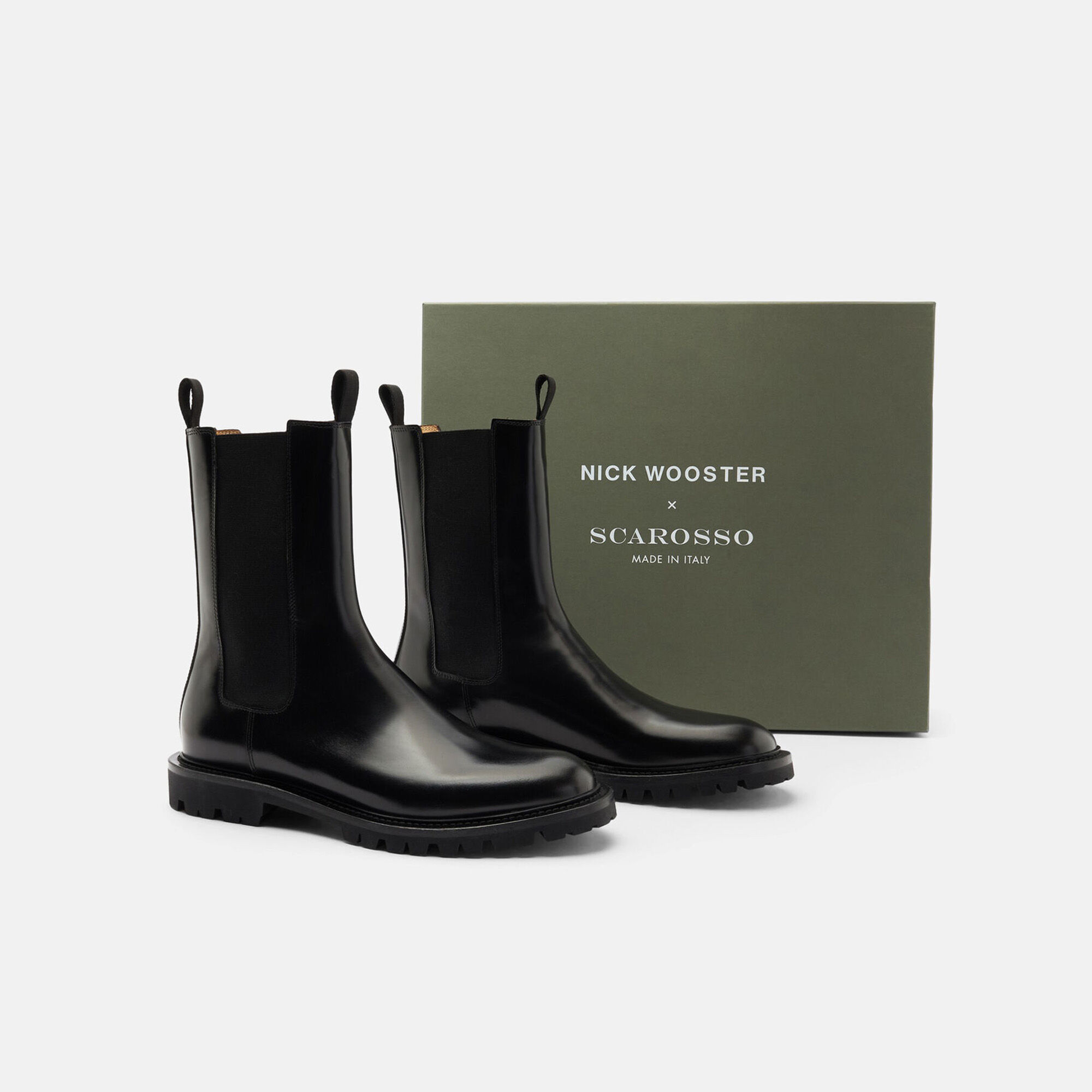 Scarosso Wooster Black Black - Brushed calf WOOSTERCHEL