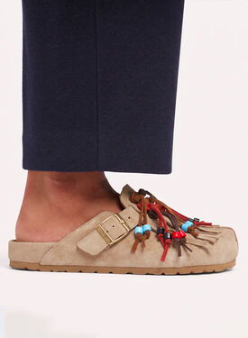 Gea Beige Scarosso: Beige - Suede GEAMULE