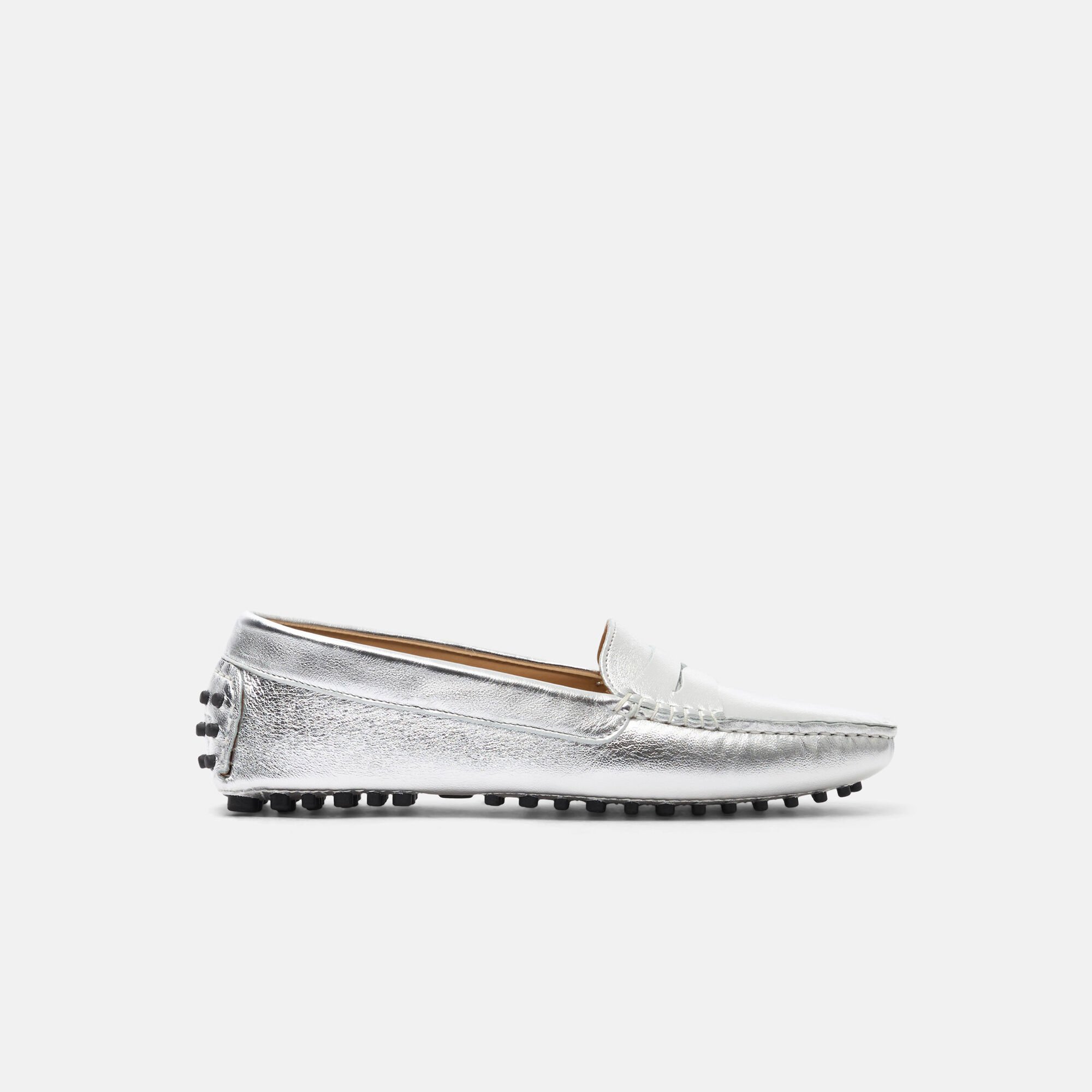 Scarosso Ashley Silver Silver - Calf ASHLEYDRIV