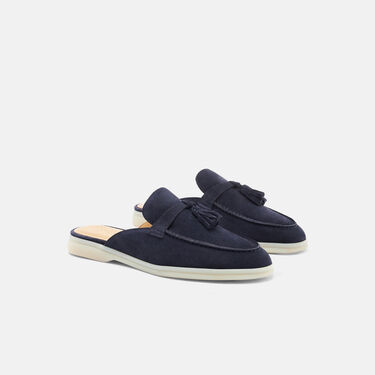 Scarosso Lucrezia Blau Veloursleder Blau - Veloursleder LUCREZIAMULE
