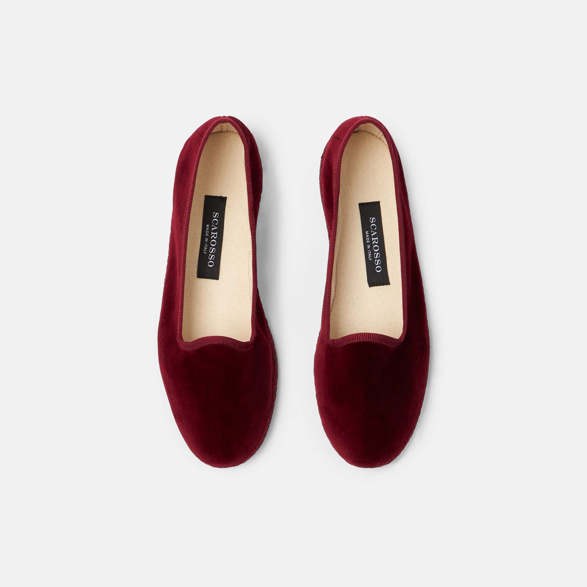 Scarosso Valentina Burgundy Velvet Burgundy - velvet VALENTINASLIP