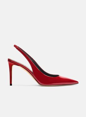 Scarosso Sutton Red Patent Nude - Calf MIRANDAPUMP