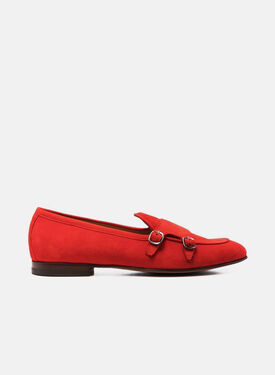 Scarosso Virginia Red Suede Red - Suede Leather VIRGINIALOAF