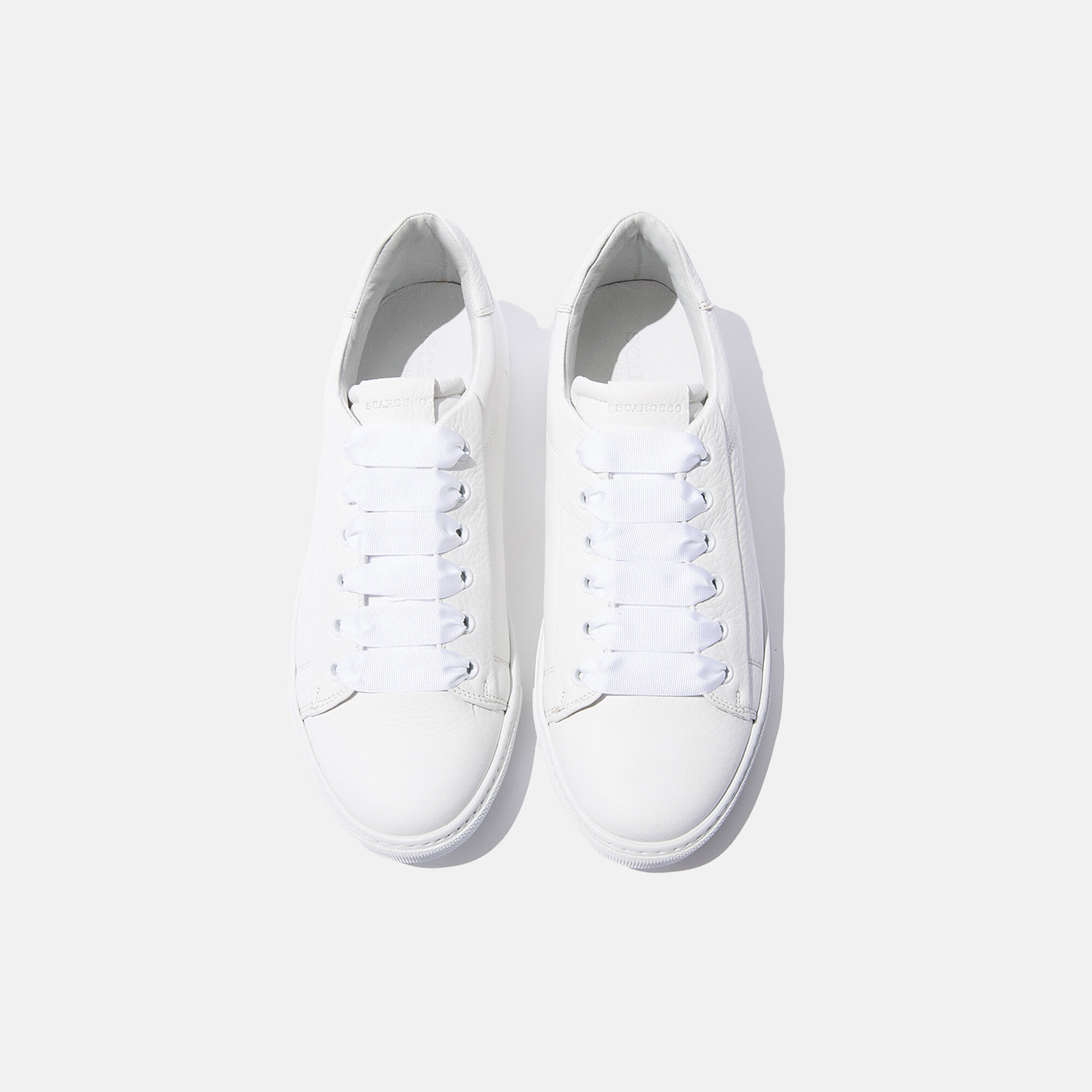 Scarosso Lea White Deerskin White - Deer-printed calf LEASNEA