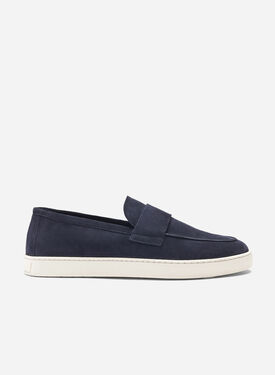 Scarosso Lucio Blue Suede Black - Calf LUCASNEA