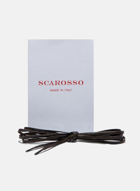 Scarosso Flat Brown Laces Black SHOELACE