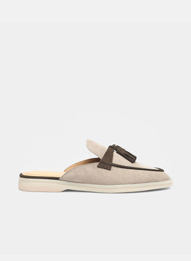 Scarosso Lucrezia Sand & Deep Taupe Veloursleder Sand & Deep Taupe - Veloursleder LUCREZIAMULE