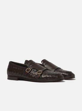 Ernesto Dark Brown Woven Scarosso: Dark Brown - Calf ERNESTOLOAF