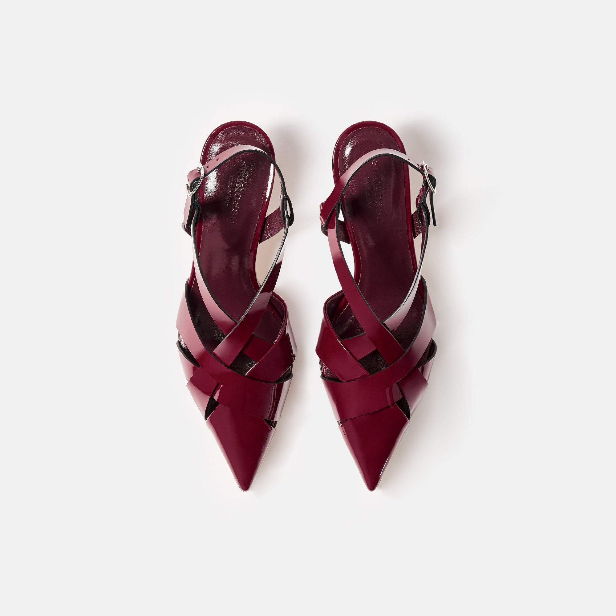 Scarosso Clio Burgundy Patent Burgundy - Patent CLIOPUMP