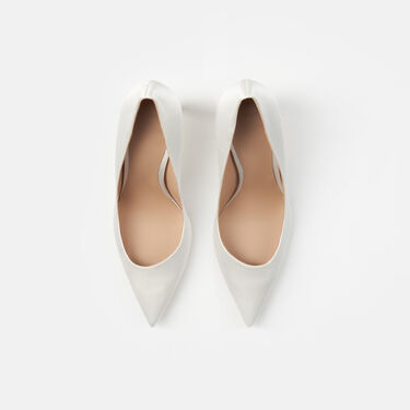 Scarosso Greta Blanc Satin Blanc - Soie GRETAPUMP