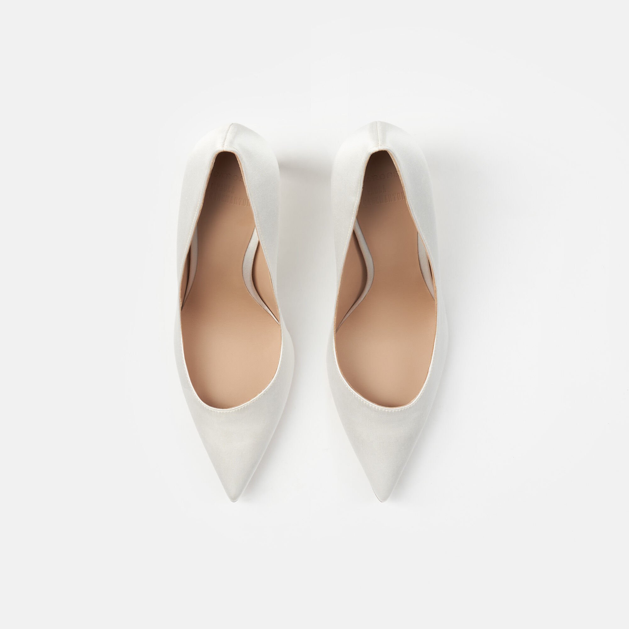 Scarosso Greta Blanc Satin Blanc - Soie GRETAPUMP