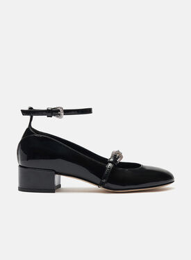 Scarosso June Black Patent Turquoise - Suede LUDOVICALOAF