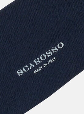 Blue Navy Cotton Socks Scarosso: Blue Navy- Cotton COLOCOTTSOCK