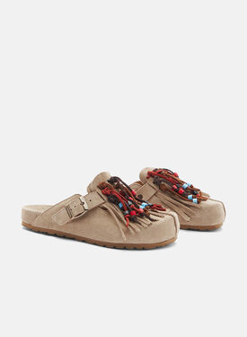 Gea Beige Scarosso: Beige - Suede GEAMULE