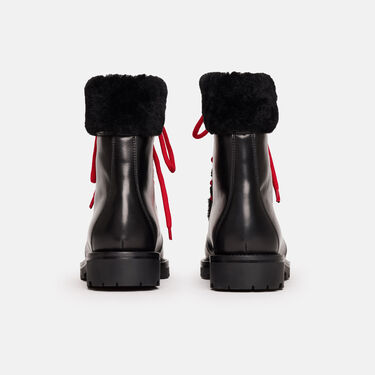 Scarosso Kat Fur Black Black - Calf KATBOOT