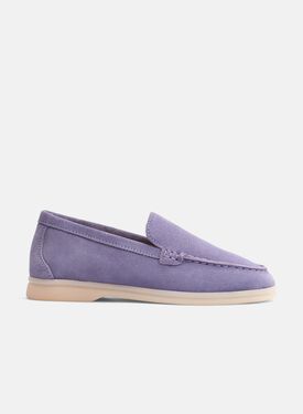 Scarosso Ludovica Girl Purple Suede Beige - Suede LUDOVICAKLOAF