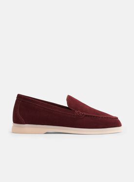Ludovica Girl Burgundy Suede Scarosso: Burgundy - Suede LUDOVICAKLOAF