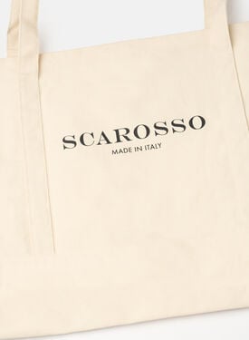 Tote Bag Scarosso: Ecru - Cotton TOTEBAG