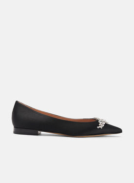 Scarosso Iris Black Satin Turquoise - Suede LUDOVICALOAF