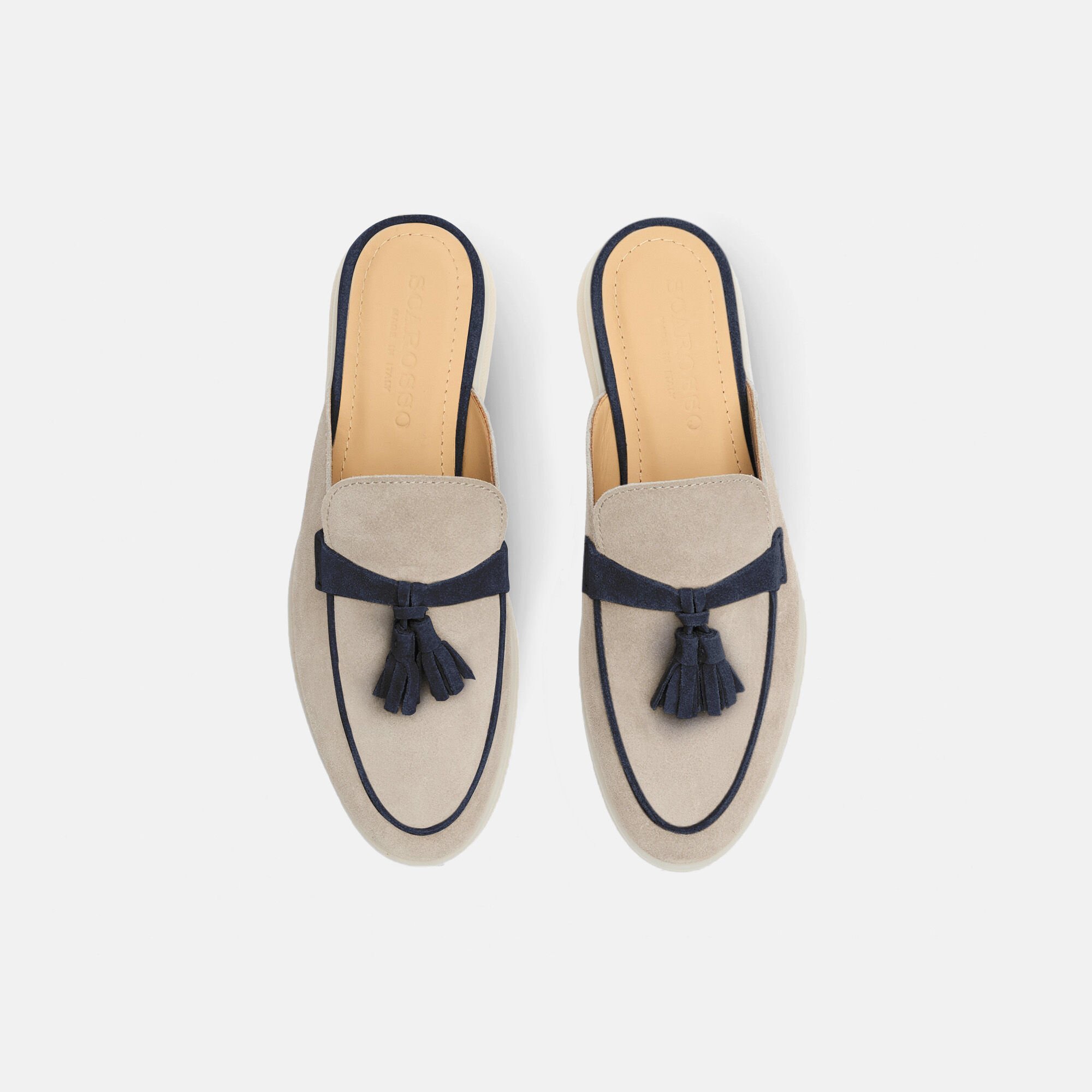 Scarosso Lucrezia Sand & Blue Suede Sand & Blue - Suede LUCREZIAMULE