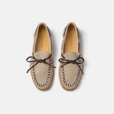 Morgan Sand Stitch Scarosso: Sand - Suede MORGANSBOAT