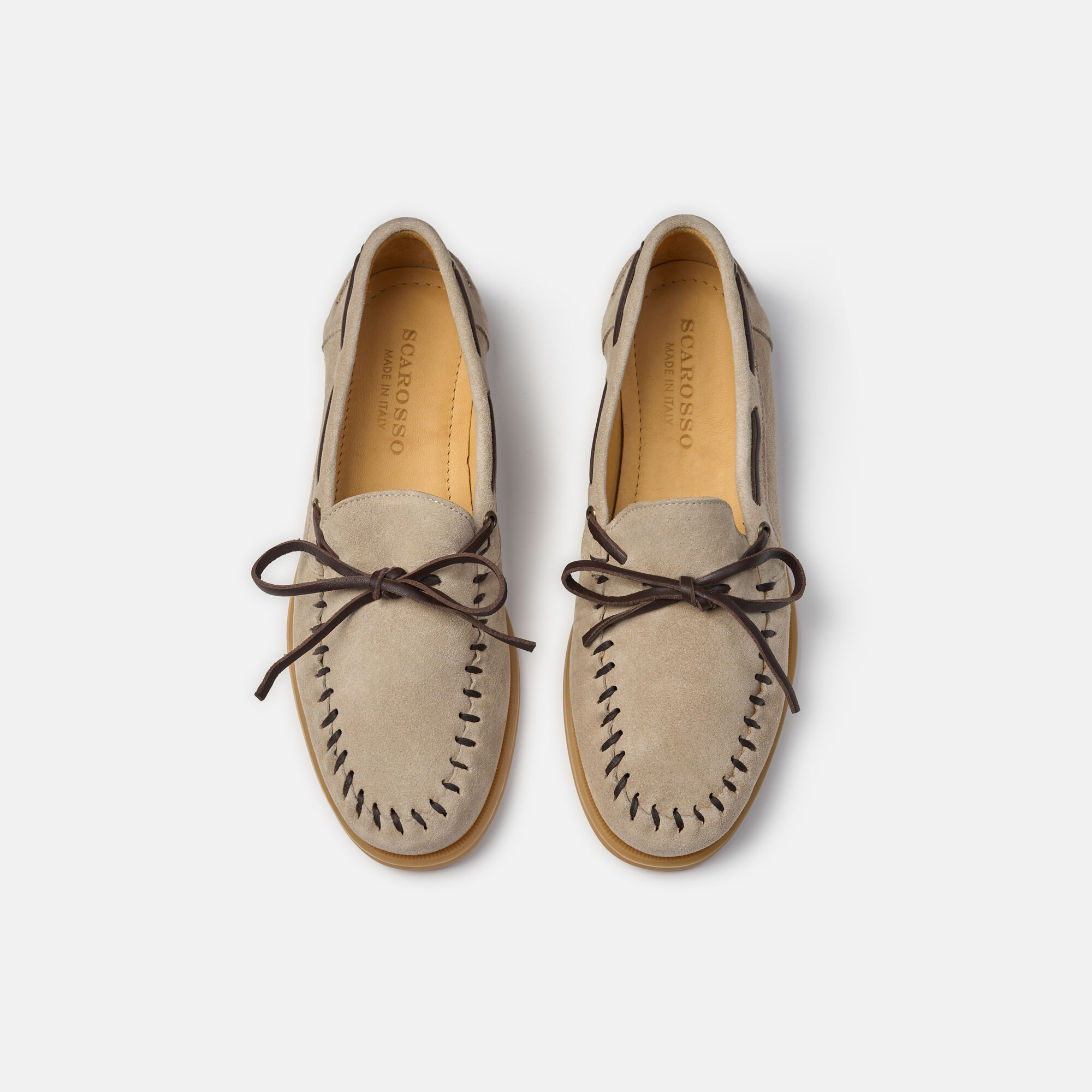 Morgan Sand Stitch Scarosso: Sand - Suede MORGANSBOAT