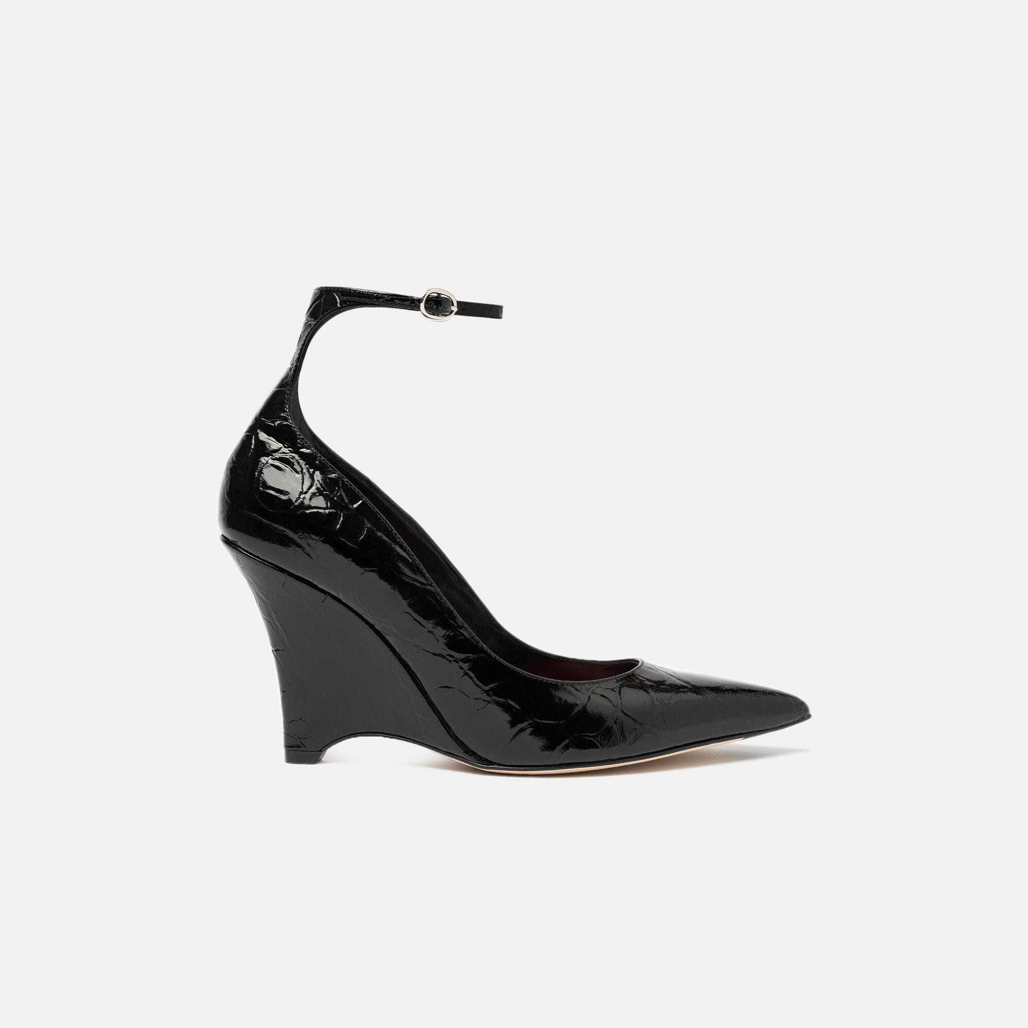 Scarosso Marta III Black Croco Black - Croco-Printed Calf MARTAIIIPUMP
