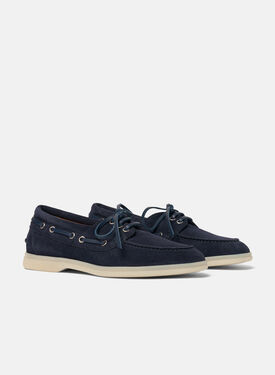 Lia Blau Veloursleder Scarosso: Blau - Veloursleder LIABOAT