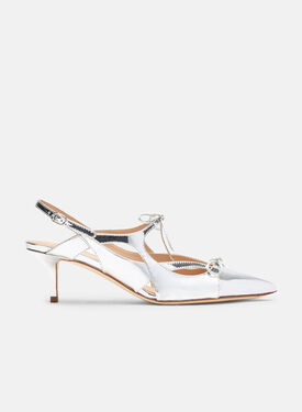 Scarosso Cinderella Silver - Laminated Calf BLAZINGPUMP