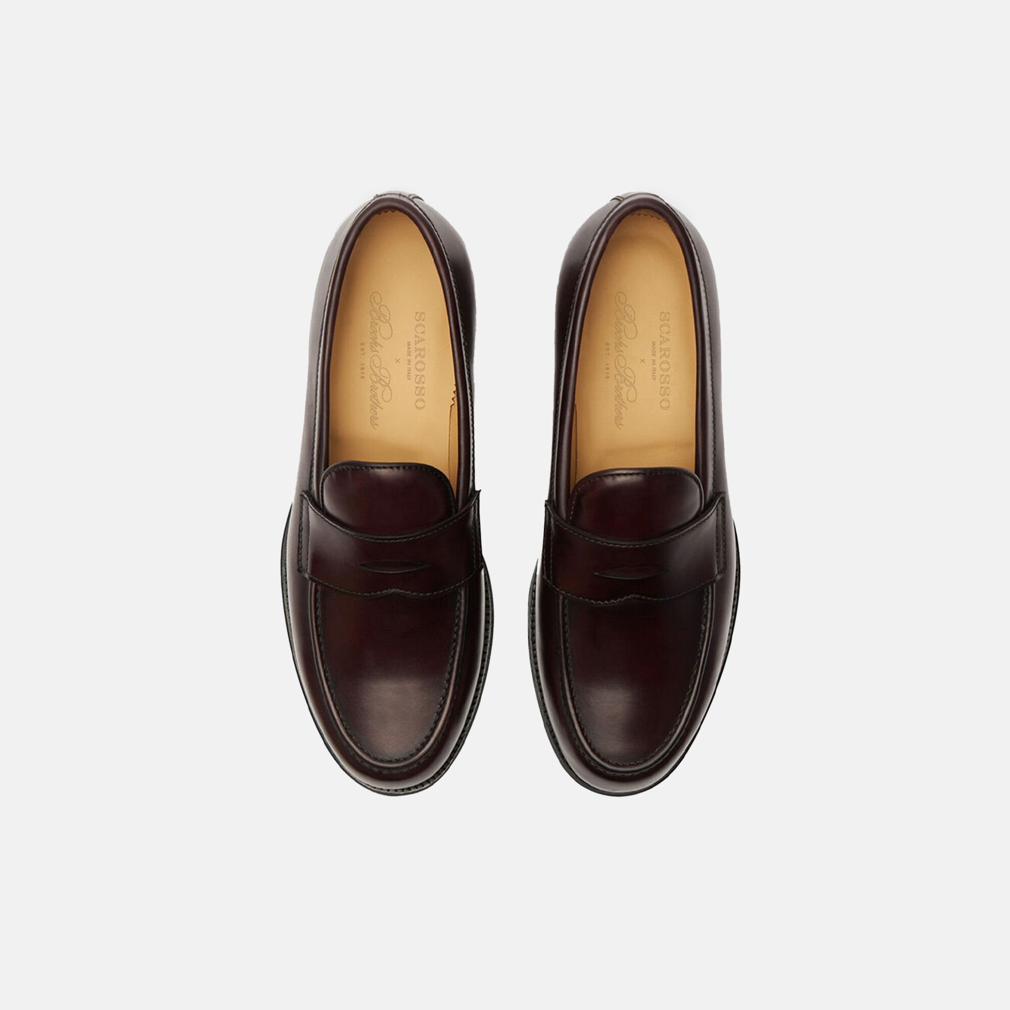 Scarosso Edward Burgundy x Brooks Brothers Burgundy - Calf EDWARDLOAF