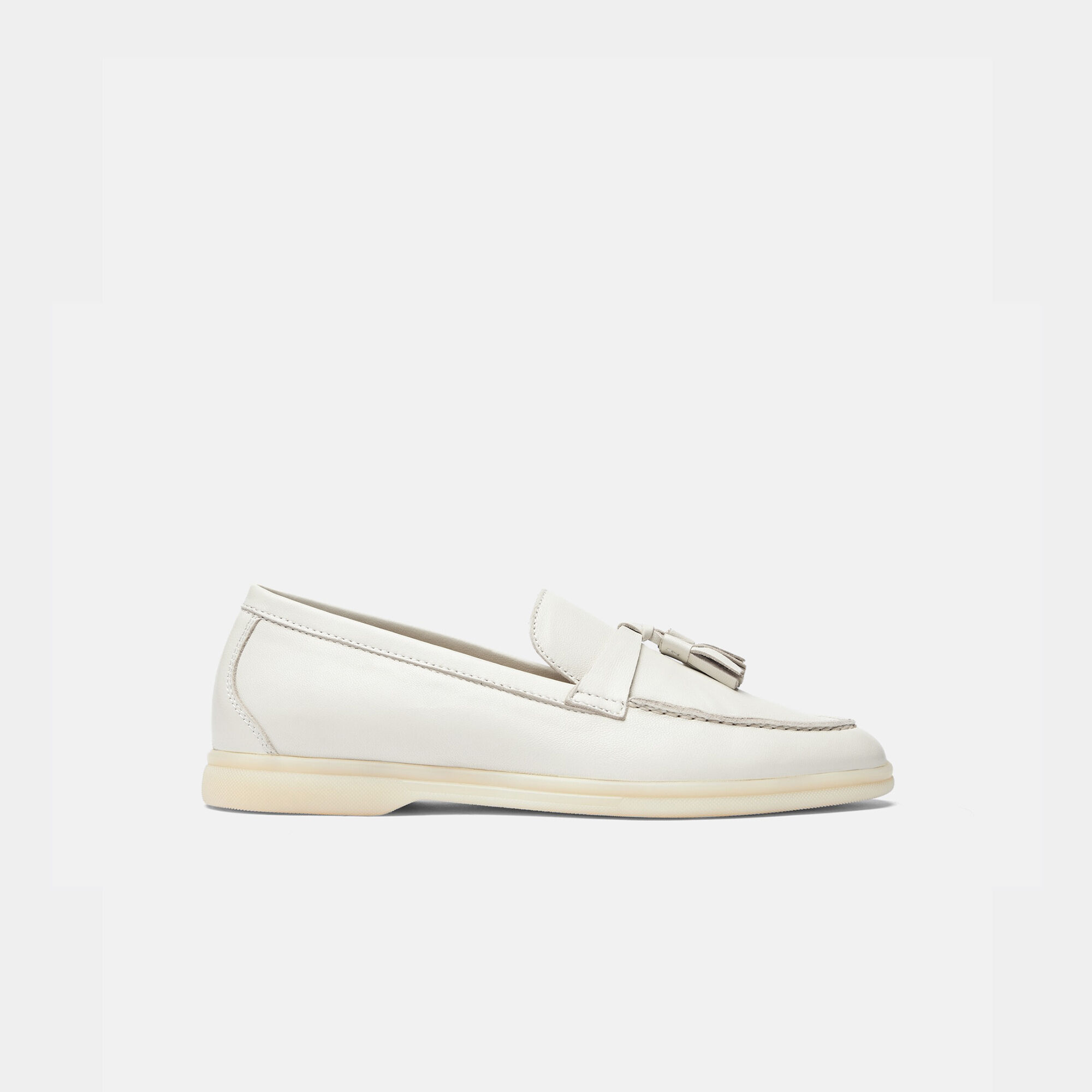 Leandra Off White Loafers for Women Scarosso