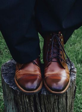 Paolo Caramel Scarosso: Caramel Brown - Calf PAOLOBOOT