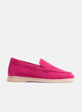Scarosso Ludovica Girl Fuchsia Suede Beige - Suede LUDOVICAKLOAF