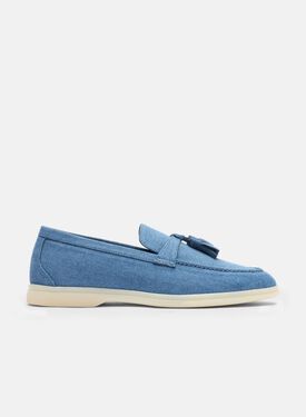 Scarosso Leandra Light Blue Denim Butter - Suede LEANDRALOAF
