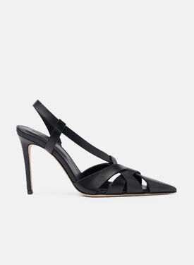Scarosso Athena Black Silver - Laminated Calf BLAZINGPUMP