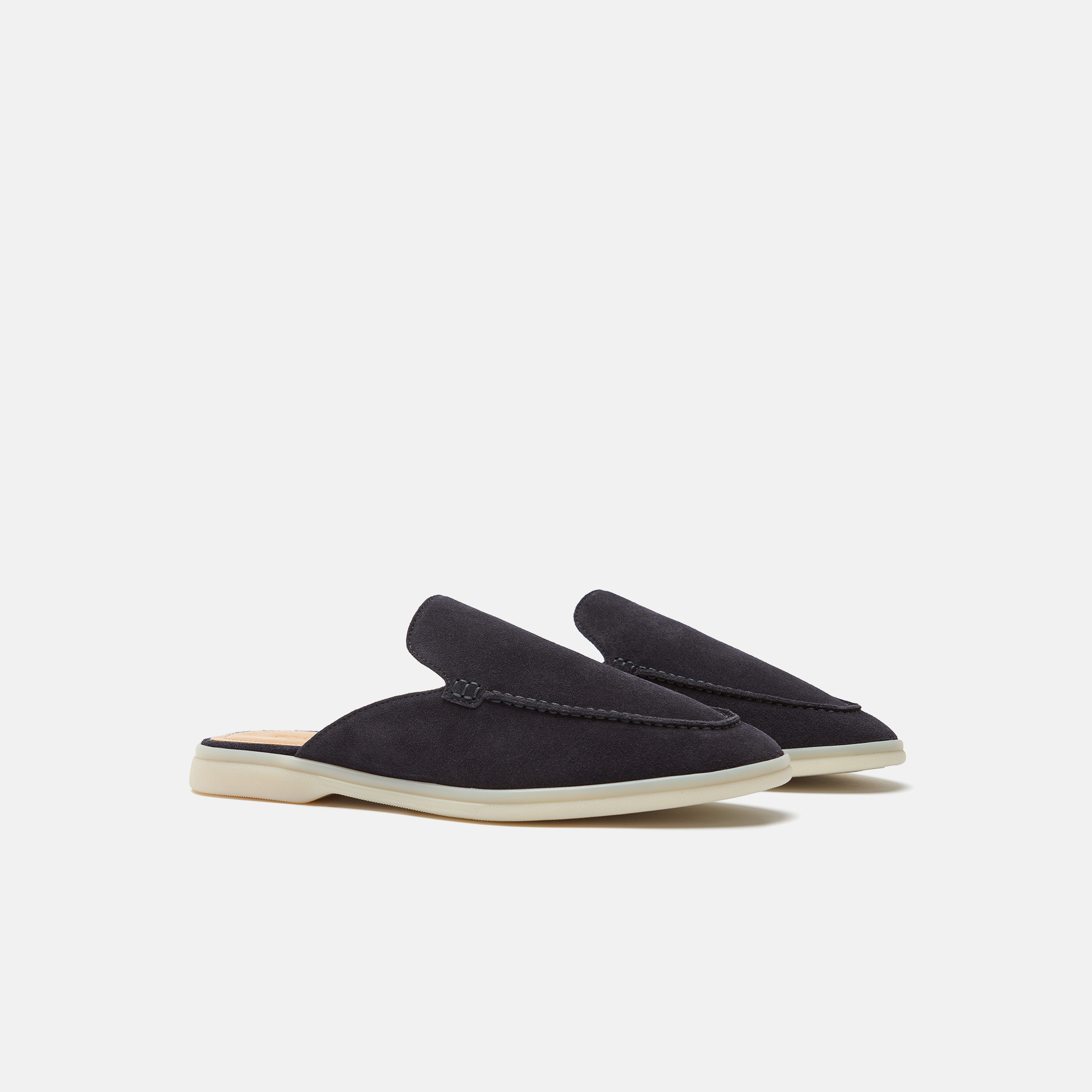 Scarosso Lucrezio Slippers In Blue - Suede