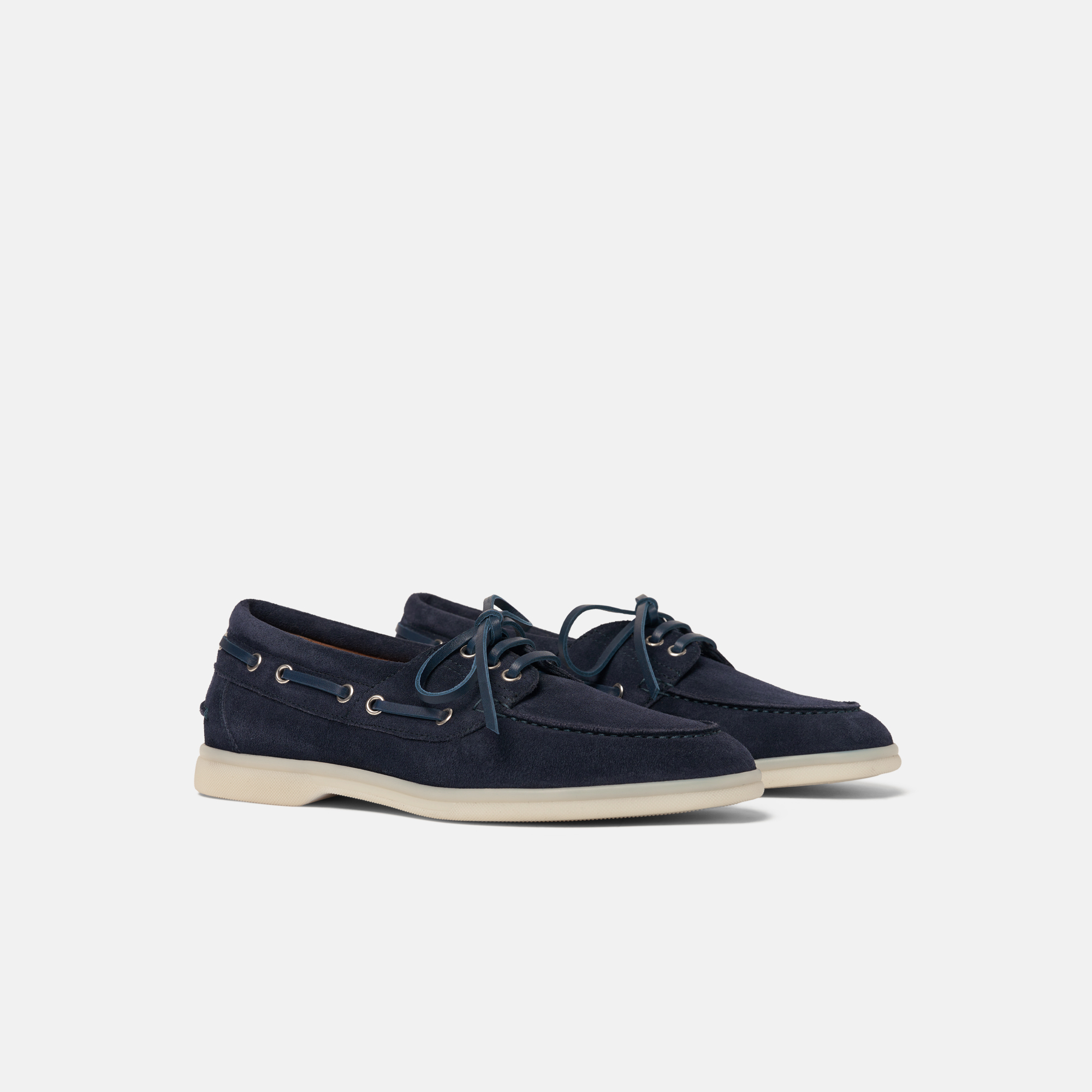 Scarosso Lia Boat Shoes In Black